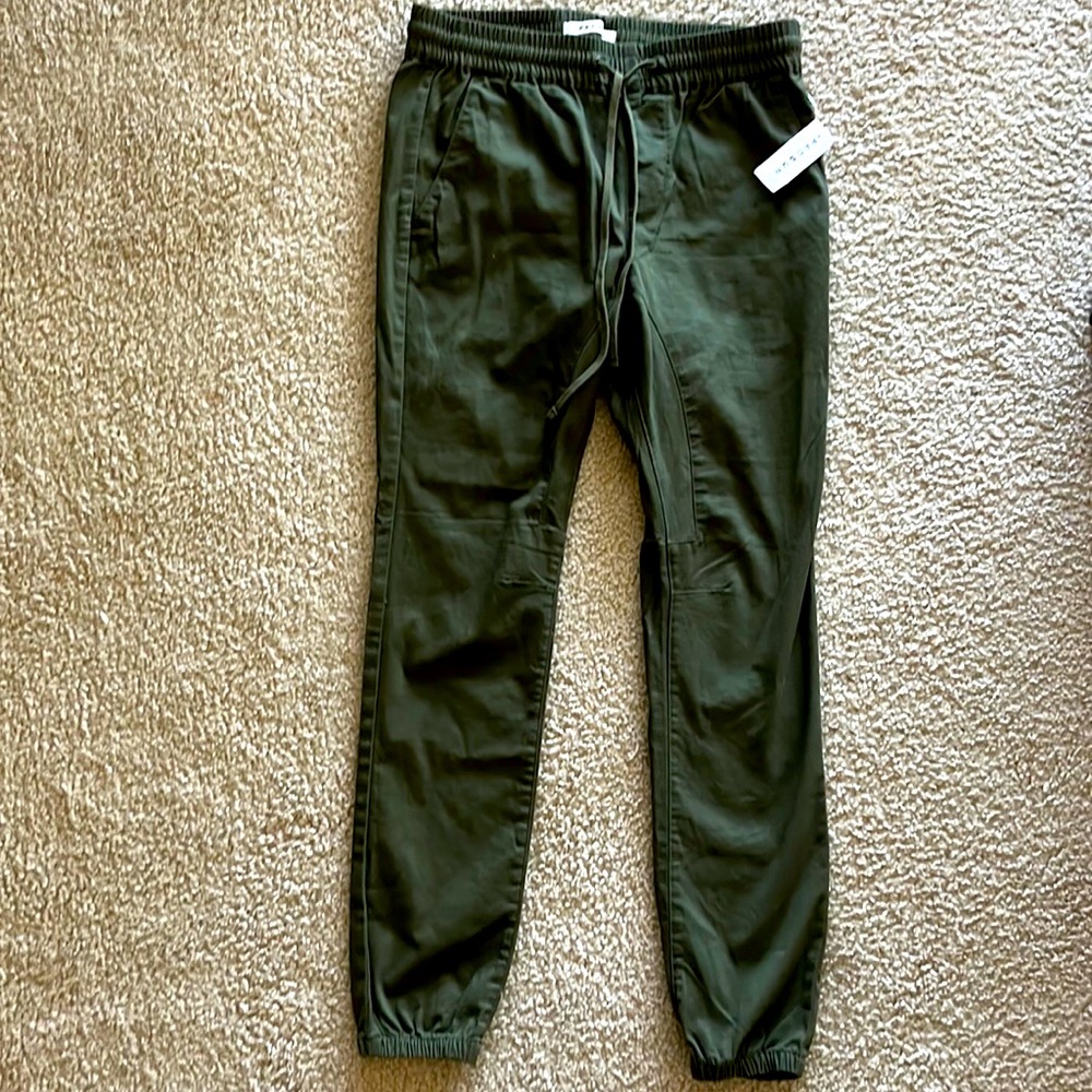 NEW with Tags - PACSUN Mens Jogger Pants Olive Green Medium Drawstring